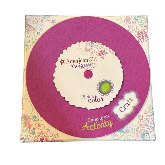 American Girl Truly Me Activity Box Game Wheel Pick a Color Craft Recipes - Picture 1 of 4